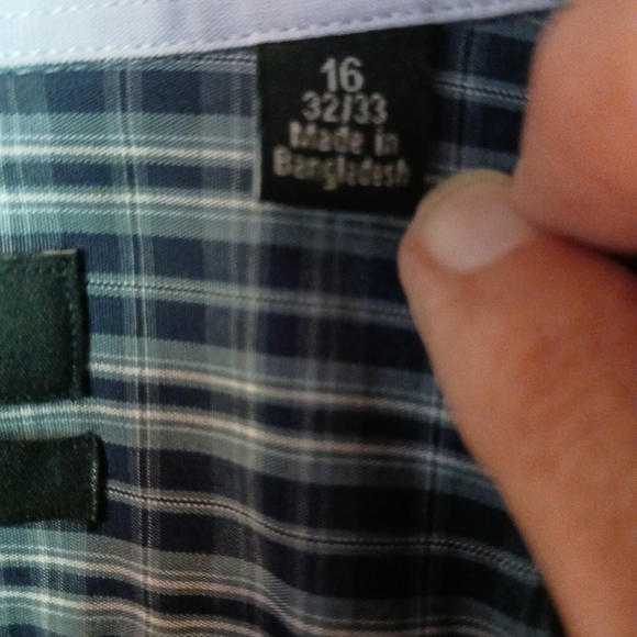 NAUTICA MENS Wrinkle Resistant Cotton Long Sleeve Shirt Size 16 32/33 - Picture 6 of 8